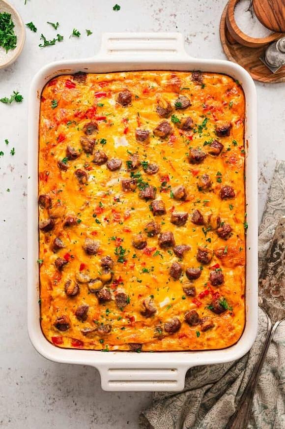 Sausage egg breakfast casserole